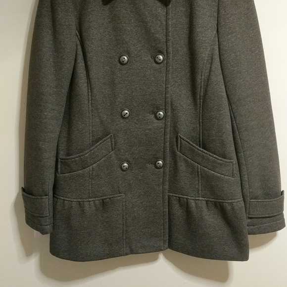 Vintage Charcoal Grey Double Breasted Peacoat - Picture 3 of 7